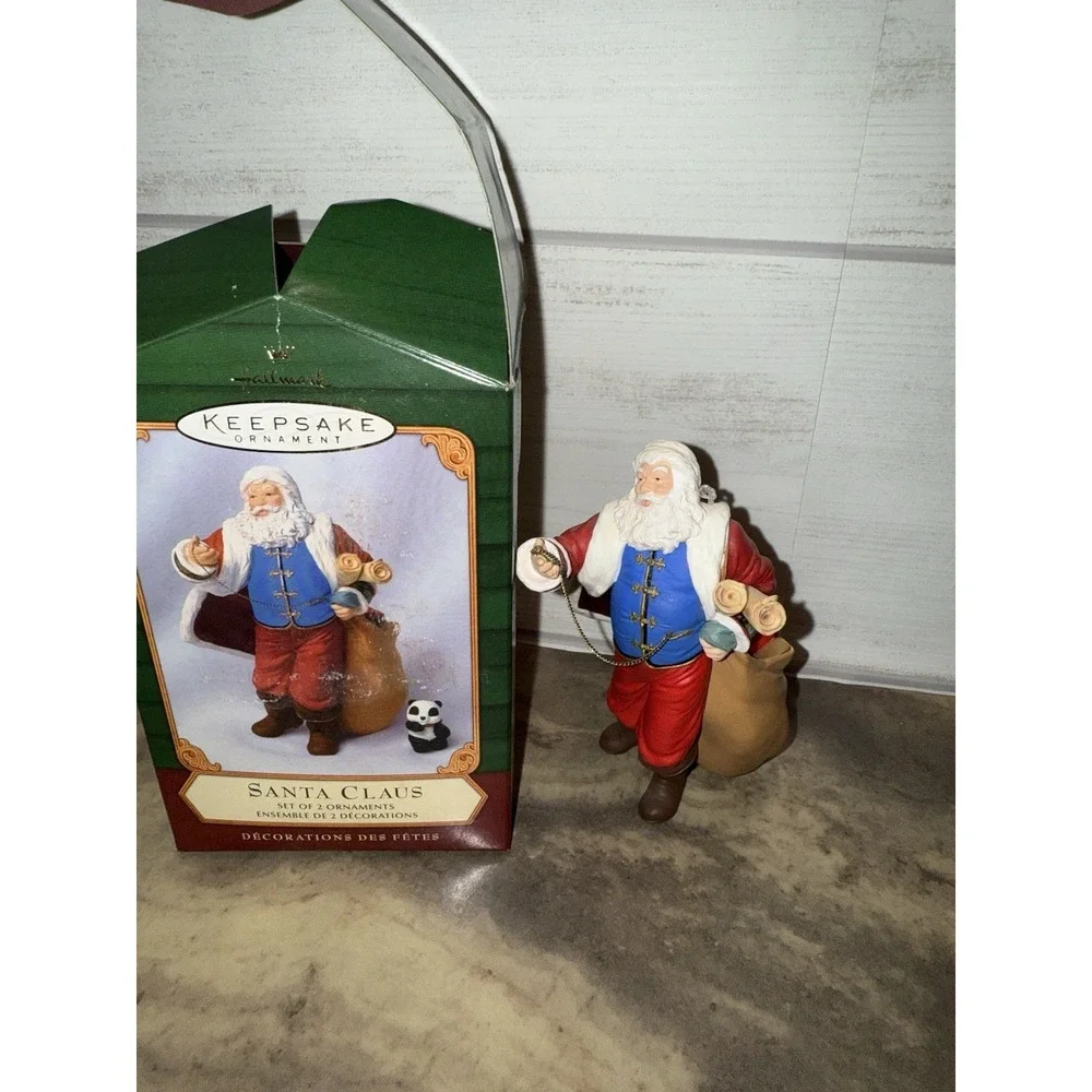 Hallmark‎ Keepsake Ornament Santa Claus Set of Two Ornaments new in box
